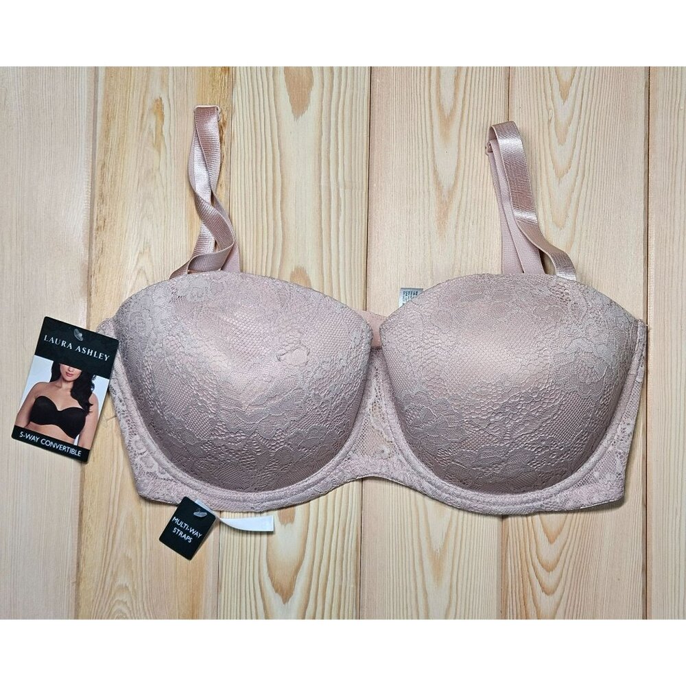 Laura Ashley Multi-Way Convertible Lace Bra 40D Pink NWT